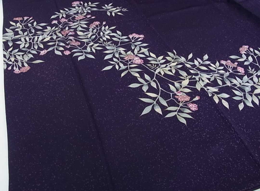 訪問着 作家物 落款 枝花文 たたき染め 金彩 逸品 正絹 袷_画像7