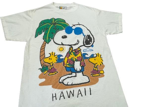 90's USA製 ビンテージ☆PEANUTS ピーナッツ スヌーピー Tシャツ ハワイ スヌーピー アメリカ製 古着 _画像2