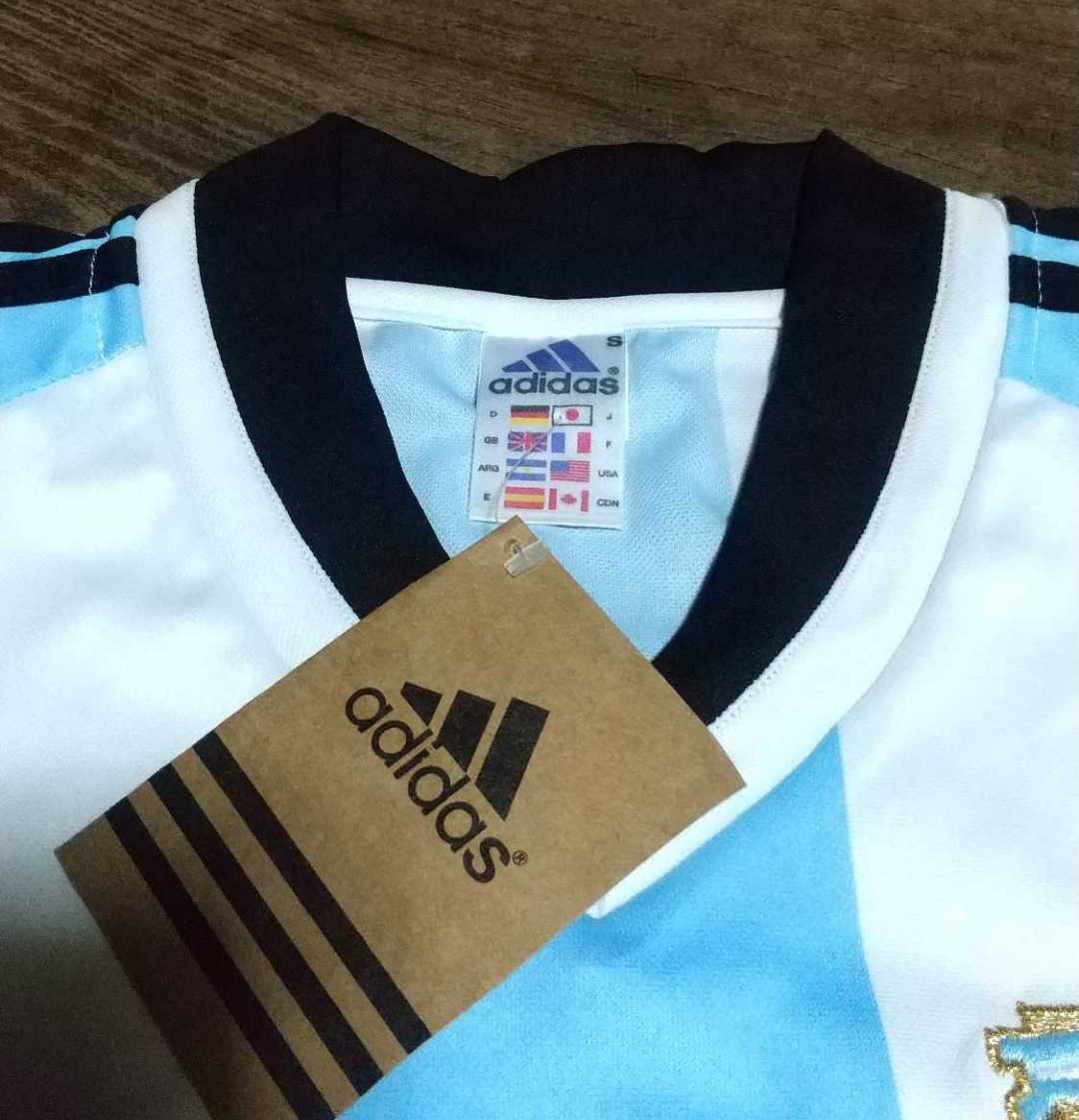 値下交渉 2001-2002年 アルゼンチン代表 未使用 タグ付き adidas MADE IN UK 検) ARGENTINA W/TAGS WORLD CUP バティストゥータ ベロン Y2K_画像3