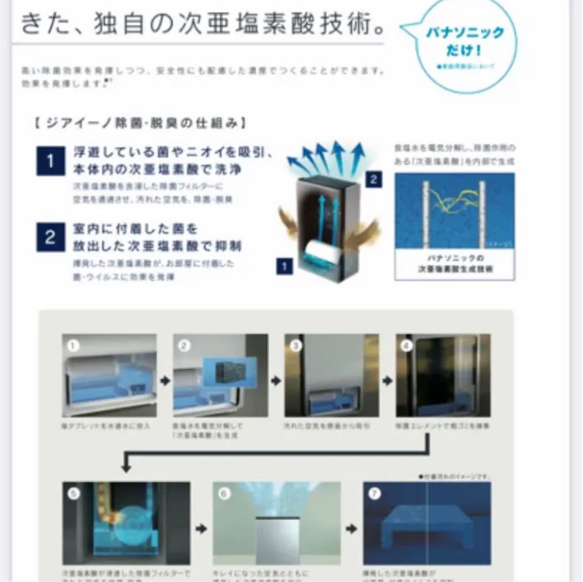 12畳!ジアイーノ 空間除菌脱臭機 パナソニック Panasonic 次亜塩素酸
