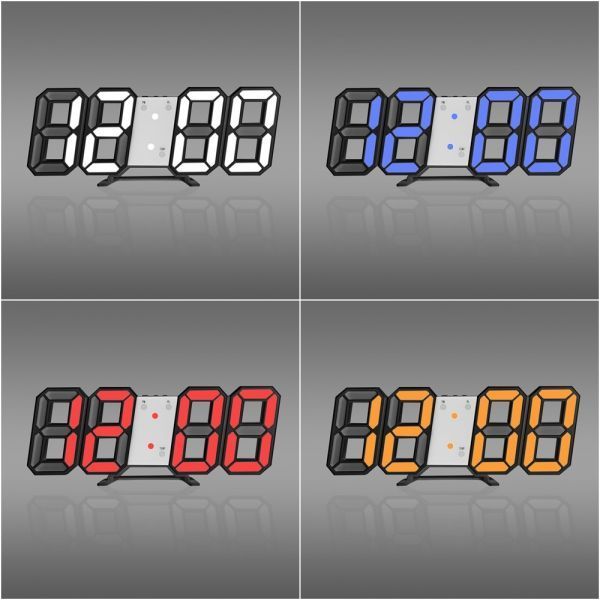 インテリア 壁掛け時計 デジタル ウォールクロック 選べる8カラー LED Digital Numbers Wall Clock_画像3