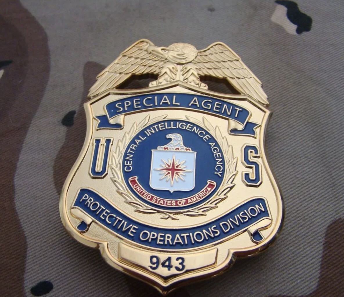 米国 CIA 特別捜査官専用バッジ NO 943 レプリカ(警察グッズ)|売買