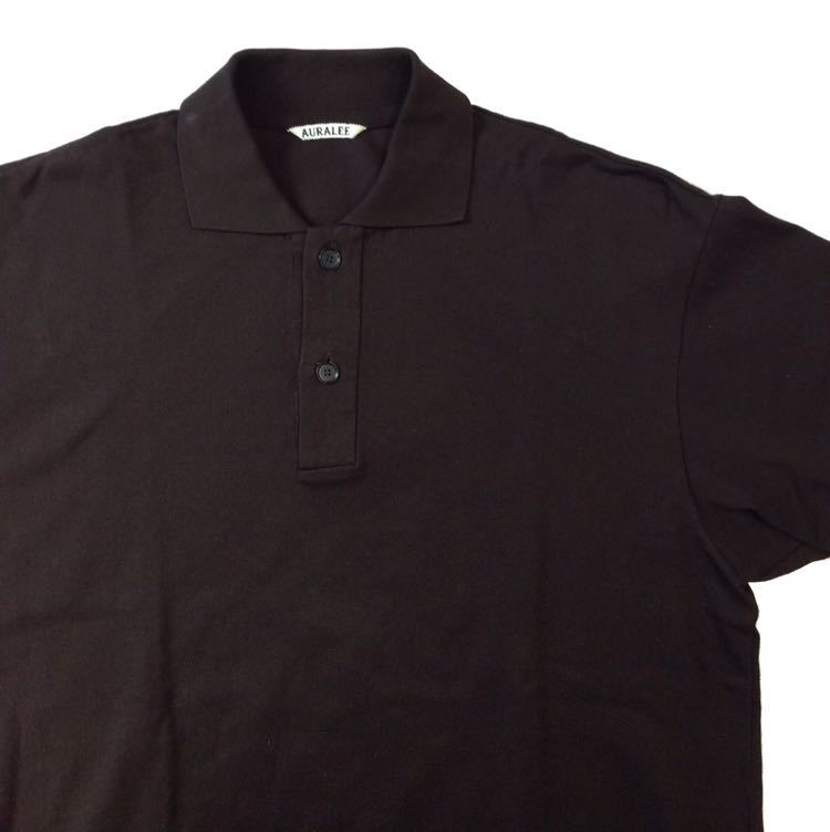 AURALEE オーラリー SUPER FINE COTTON SALT SHRINK PIQUE BIG POLO