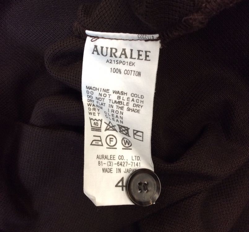 AURALEE オーラリー SUPER FINE COTTON SALT SHRINK PIQUE BIG POLO