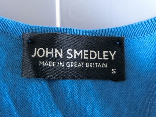 JOHN SMEDLEY ロング丈 ワンピース コットン S ブルー #45550 ジョンスメドレー_画像3
