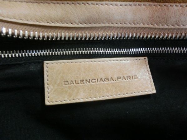 BALENCIAGA PARIS велюр кожа ручная сумочка бежевый Balenciaga 