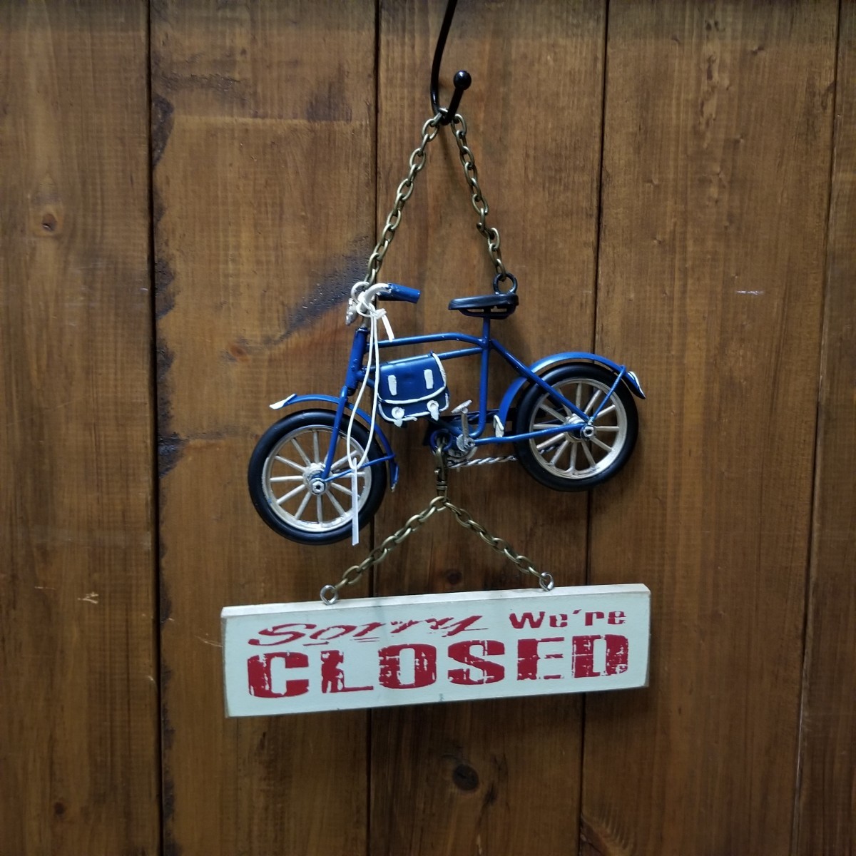 看板　自転車　サインプレート　OPEN CLOSE　店舗　ショップ　バイク