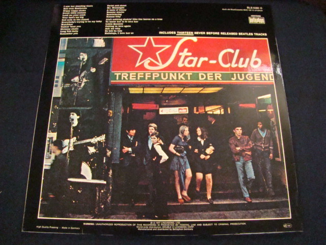 独盤２LP/Live! At The Star-club In Hamburg, Germany 1962／BLS5560／BELLAPHON_画像2