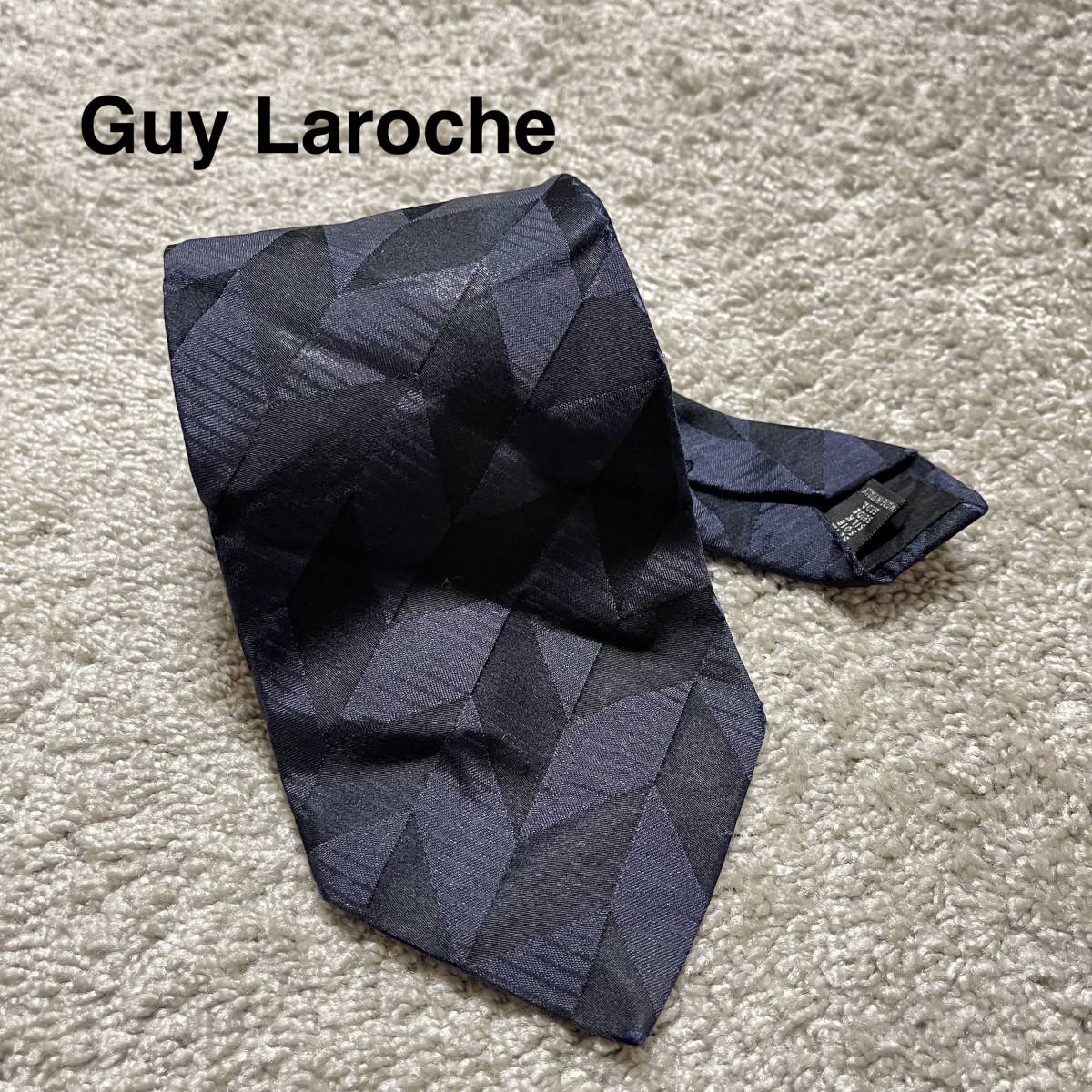 K51 GuyLaroche ギラロッシュ ネクタイ 通販 GuyLaroche ギラロッシュ ネクタイ 日本製 ネイビー×シルバー