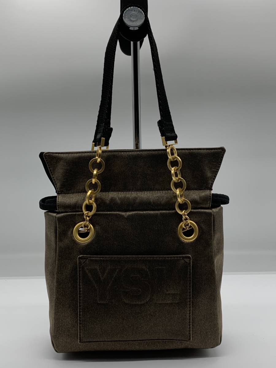 超特価SALE開催!バッグ美品!希少!格安!イヴサンローラン YSL ロゴ ナイロン キャンバス