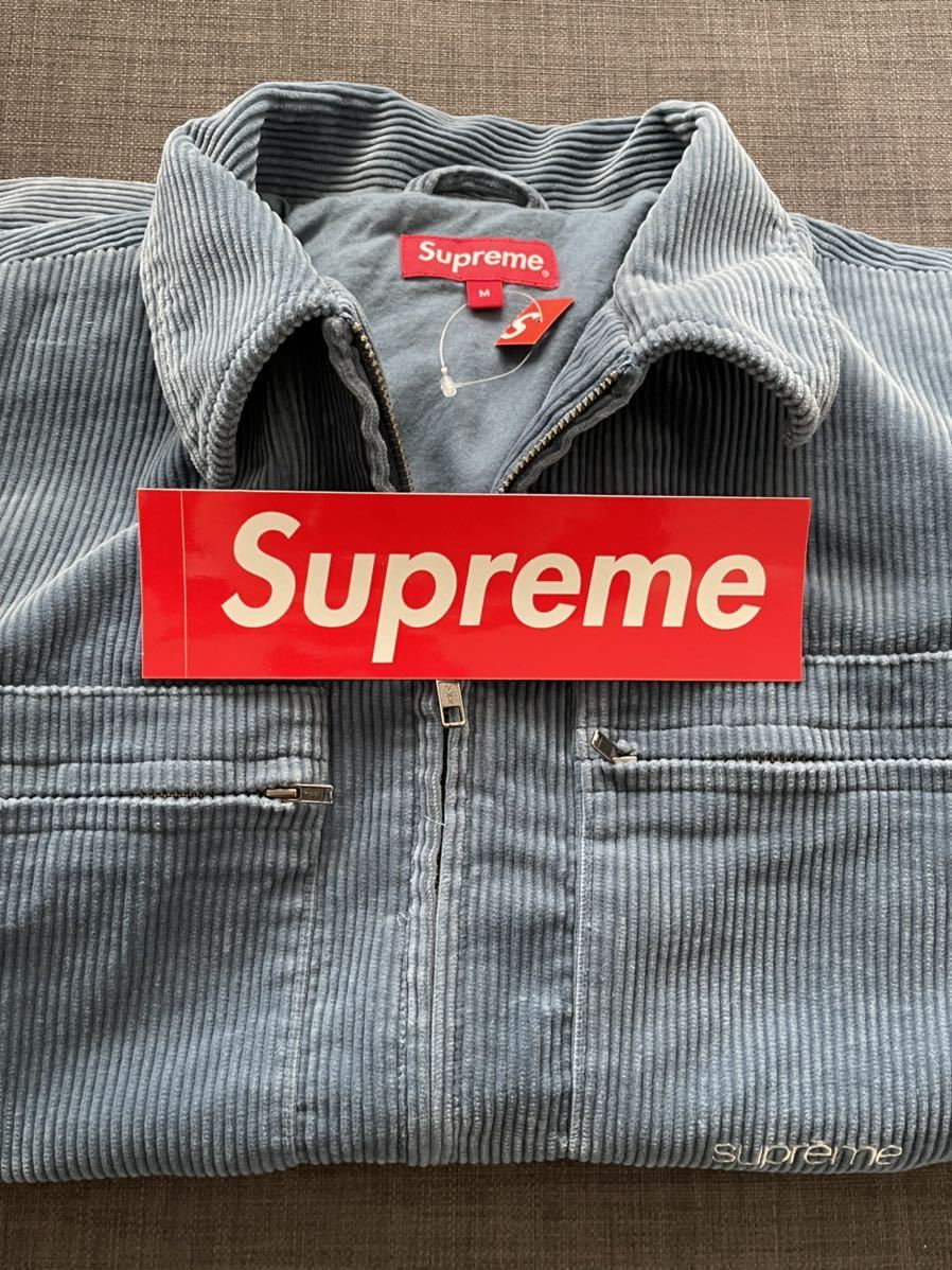 送料無料 M 青 Supreme Corduroy Zip Jacket Blue 21fw シュプリーム