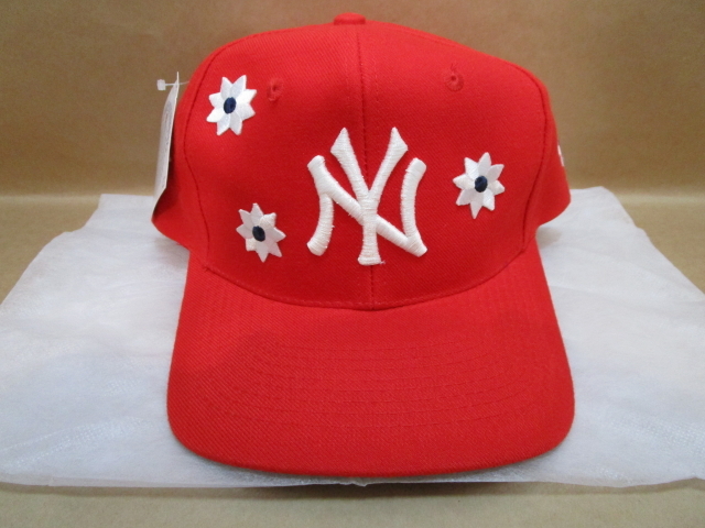 VEGA STORE Flower Cap Red ベカ フラワーキャップ レッド デッドストック ヤンキースCap 新品 未使用 未試着 即決時送料無料 【在庫僅少】 Vega store flower cap フラワーキャップ キャップ
