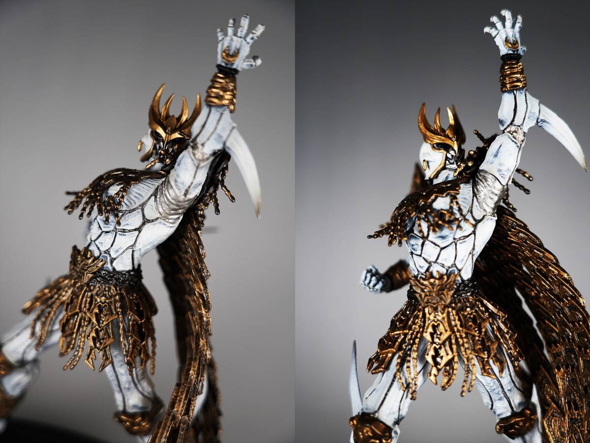 究極 1/10 全高23cm ン ダグバ ゼバ 浦井健治 直筆サイン入り 台座付 改造 塗装組立 仮面ライダークウガ リペイント ガレージキット 完成品_4