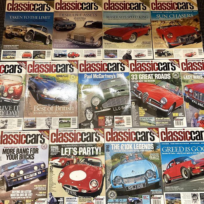 B1473　2002年「CLASSIC CARS」クラシックカー 13冊SET 英国旧車雑誌　英国車 カスタム 古本　雑誌 旧車　ビンテージ　自動車 外車