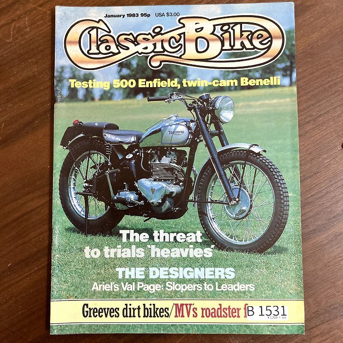 B1531　1983年　「Classic Bike」クラシックバイク 英国 旧車 雑誌　ヴィンテージバイク　英国車 　　ビンテージ　自動車_画像1