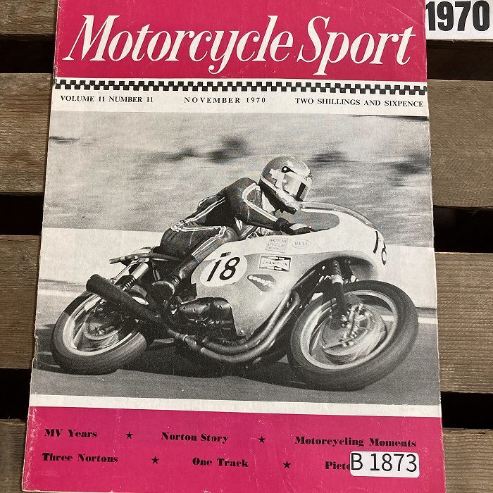 B1873　1970 「MOTORCYCLE SPORT」モーターサイクルスポーツ クラシック バイク　オートバイ 旧車雑誌　英国車 旧車　ビンテージ_画像1