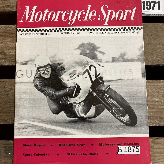 B1875　1971 「MOTORCYCLE SPORT」モーターサイクルスポーツ クラシック バイク　オートバイ 旧車雑誌　英国車 旧車　ビンテージ_画像1