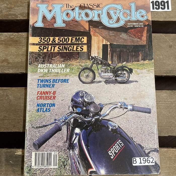B1962　1991　 「THE CLASSIC MOTORCYCLE」クラシックモーターサイクル 旧車 　オートバイ　ヴィンテージバイク　英国車 　ビンテージ_画像1