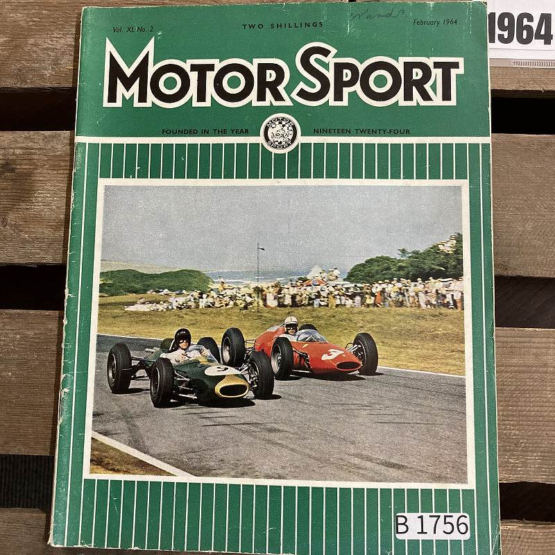 B1756　1964　「MOTOR SPORT」モータースポーツ 英国 　旧車雑誌　英国車 古本　雑誌 旧車　ビンテージ　自動車 クラシックカー_画像1