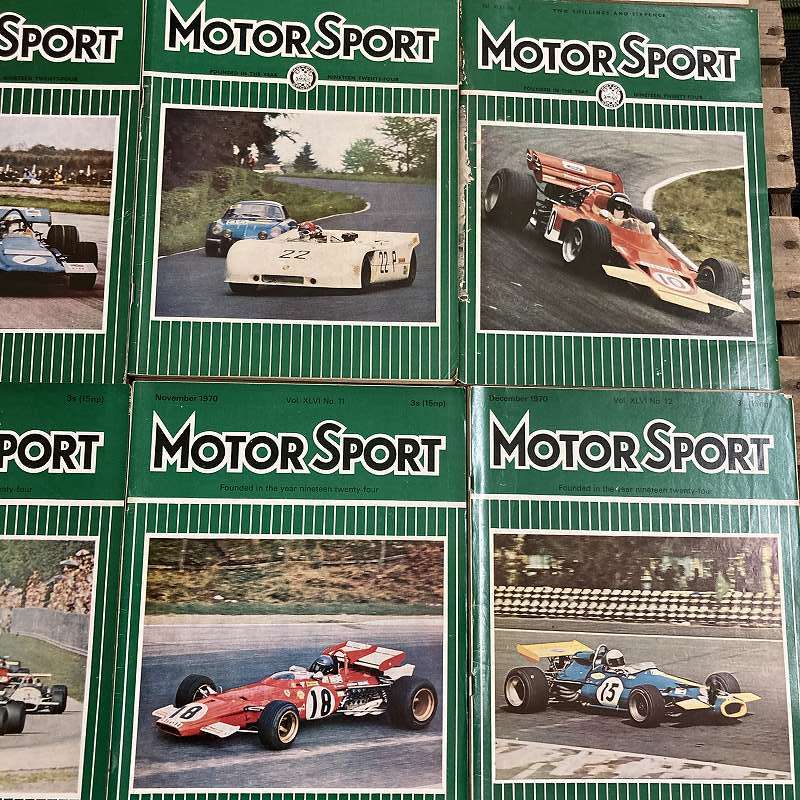 B1784　1970　12冊セット「MOTOR SPORT」モータースポーツ 英国 　旧車雑誌　英国車 古本　 旧車　ビンテージ　自動車 クラシックカー_画像5