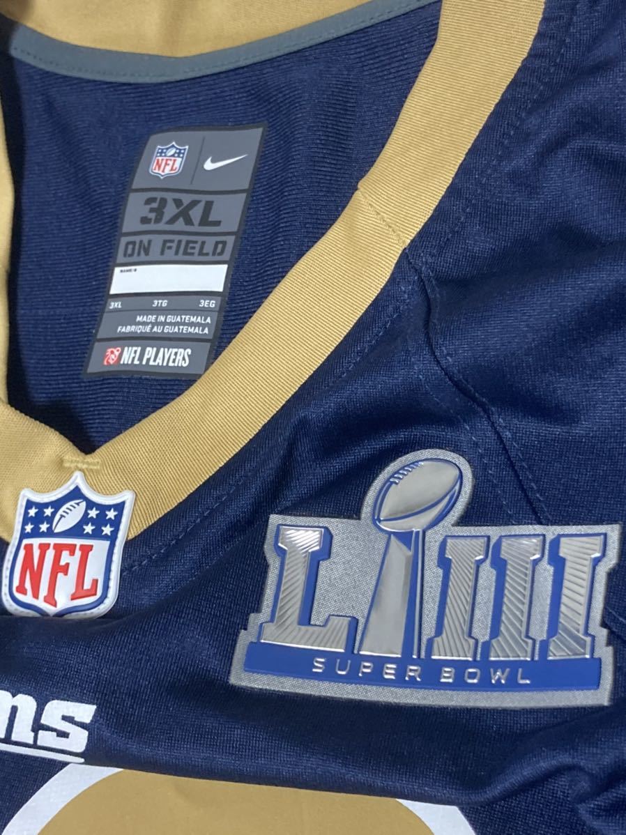 超歓迎 ラムズ ロサンゼルス NIKE 正規品 3XL NFL ジャージ ゲームシャツ - アメリカンフットボール