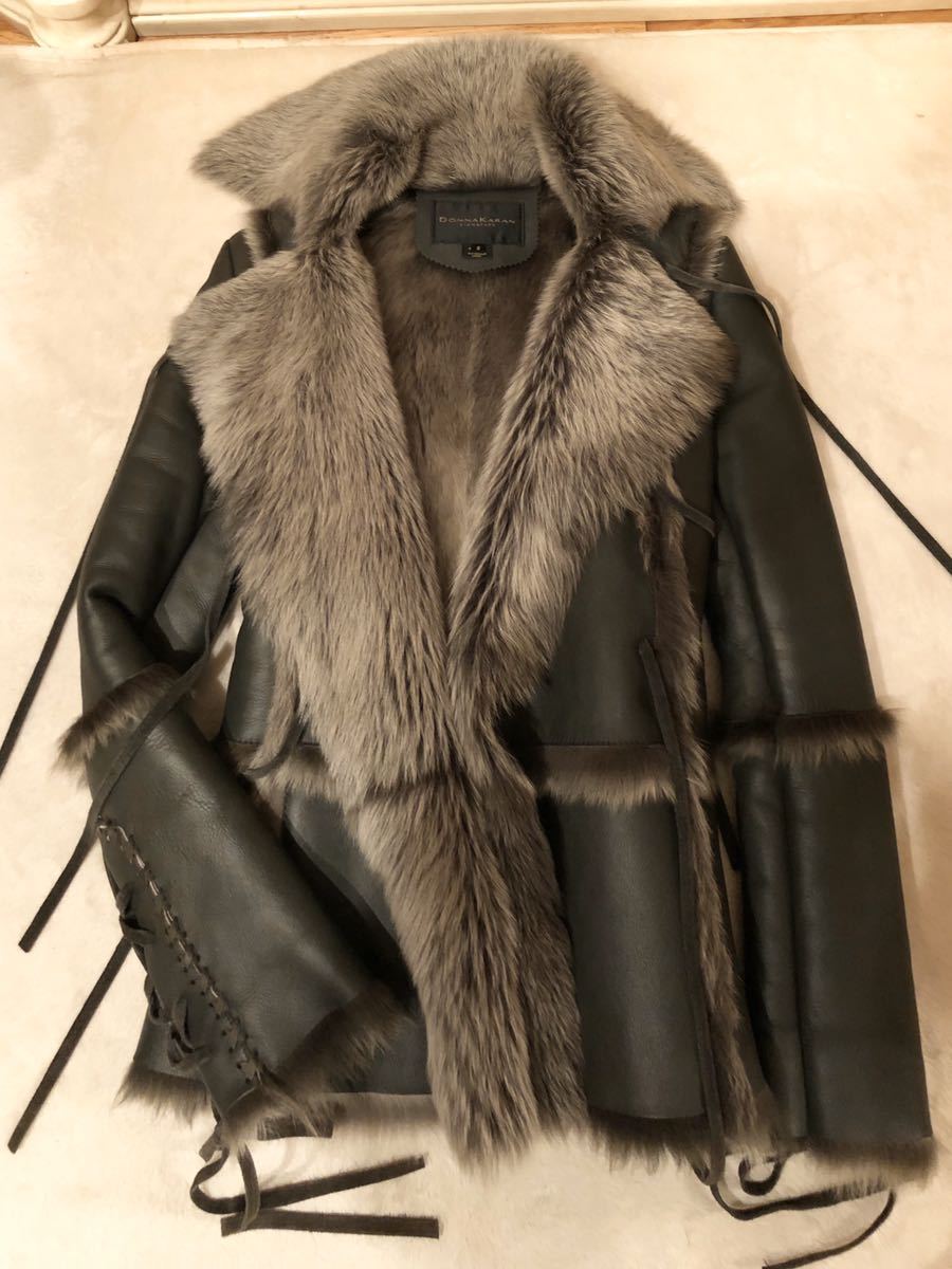 羊革ラムレザーリアルムートンコートdonnakaran collection希少モデル