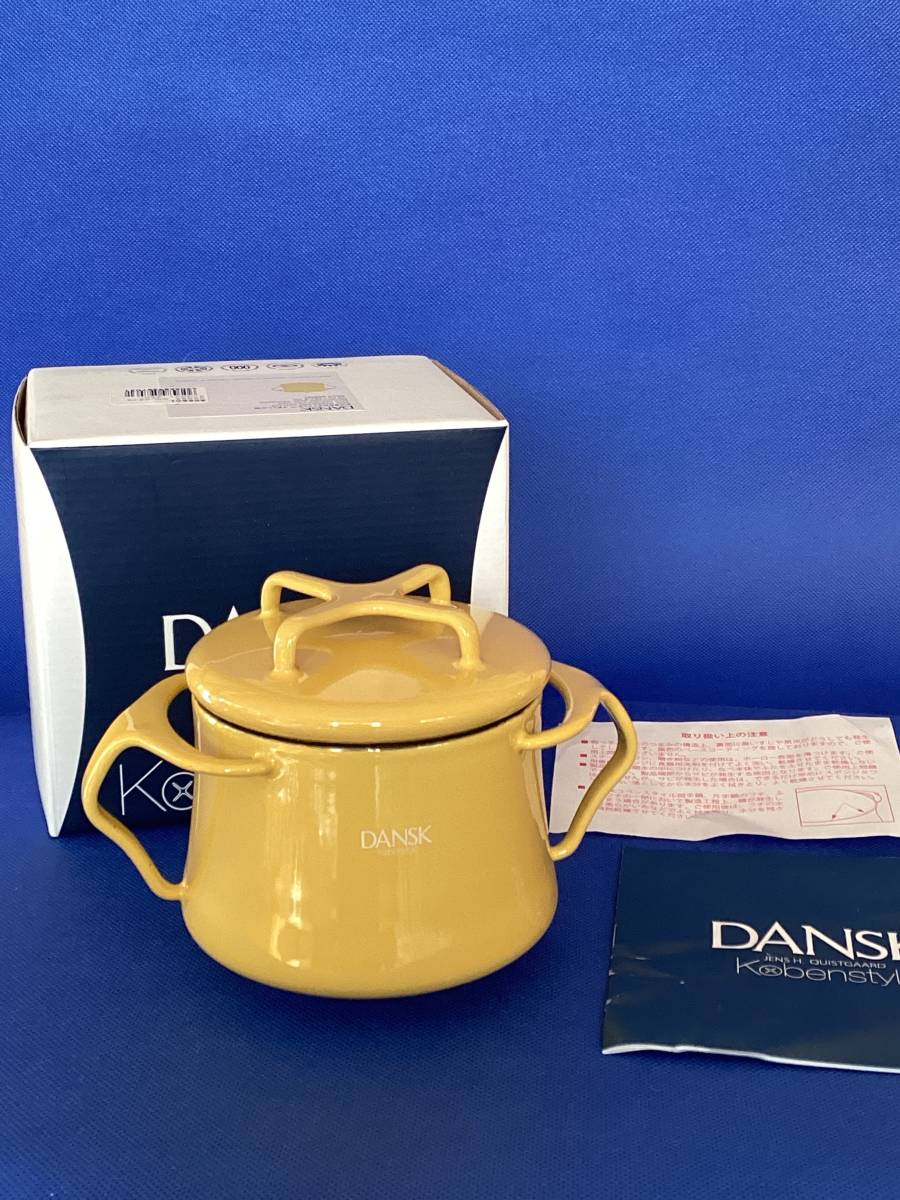 新品 未使用 箱入り 【イエロー】DANSK ダンスク 両手鍋 ミニココット