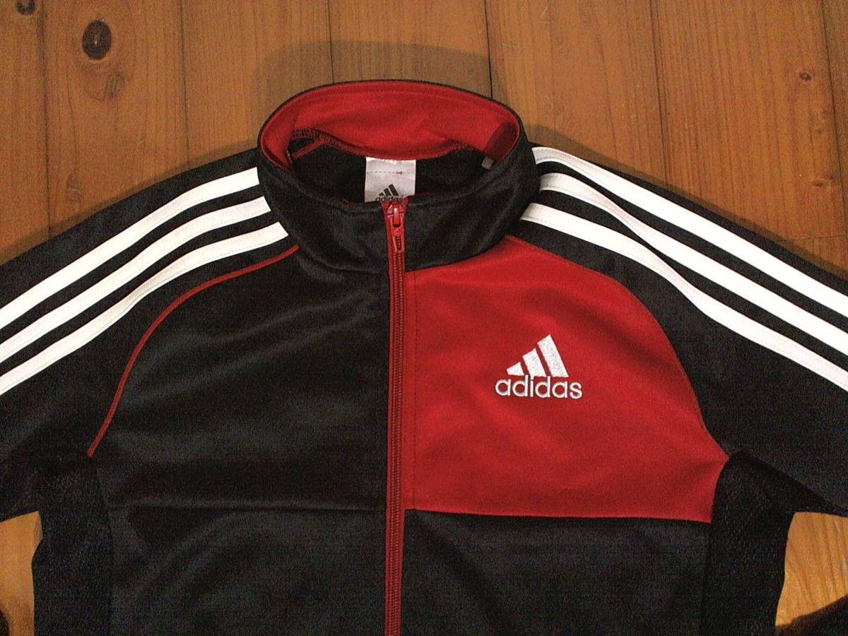 * мельчайший дефект иметь * Adidas *adidas* джерси Zip выше жакет джемпер 160 чёрный красный белый клик post возможно 