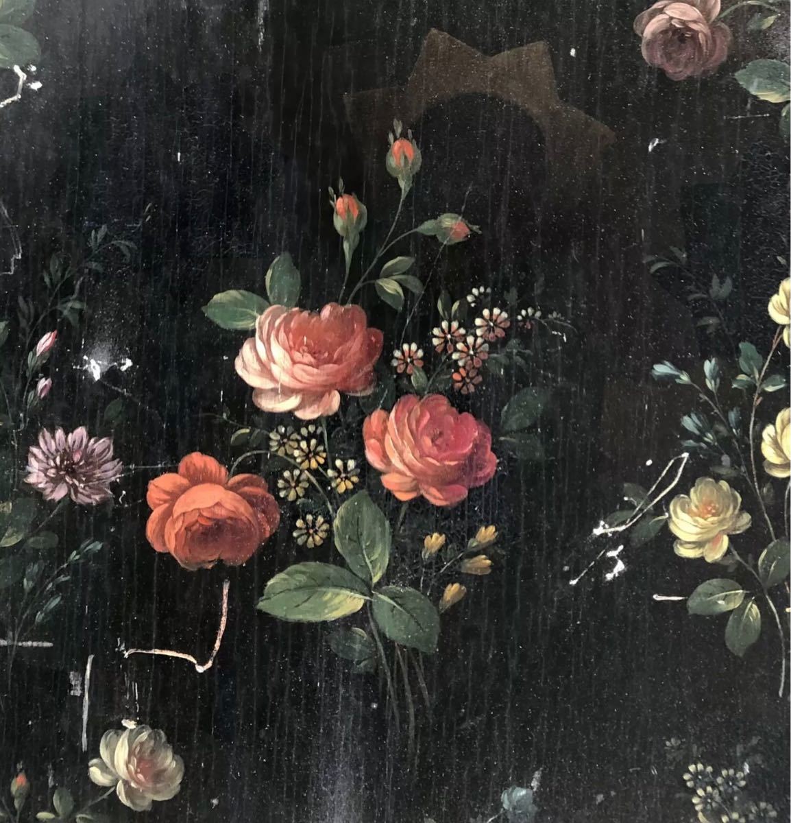 絵画 油絵/油彩 静物画 花/花瓶 19世紀/19th フランス派 ダブルサイド