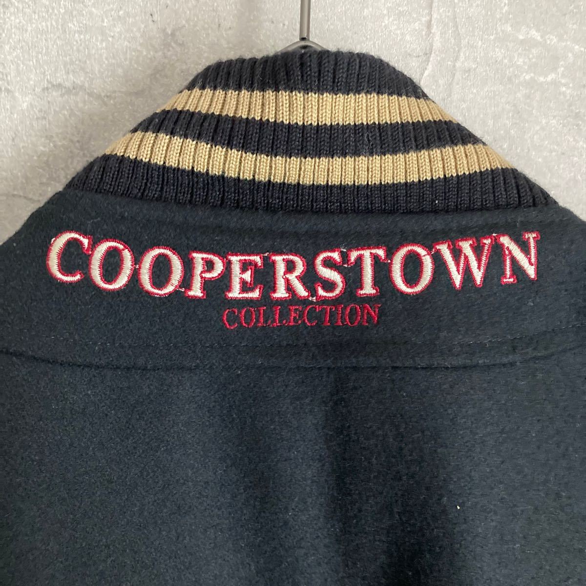 極希少 80s COOPERSTOWN ホワイトソックス 刺繍 スタジャン ブラック