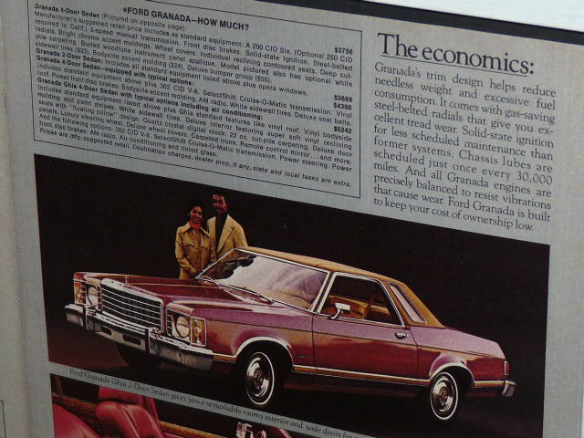 1974年 USA 洋書雑誌広告 額装品 Ford Granada フォード グラナダ / 検索用 ガレージ 店舗 看板 ディスプレイ マーキュリー モナーク (A3) _画像6