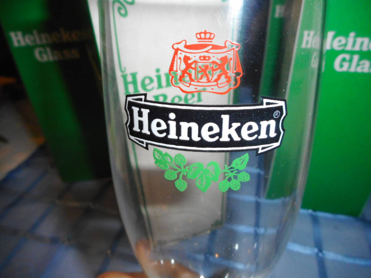 飲食店 ハイネッケンオリジナルグラス ビアグラス タンブラー 10客 ガラスコップ 非売品未使用の画像3