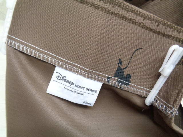ディズニーカーテン　ミッキートリムウェイ　巾100×丈178　遮光　ブラウン系　展示品