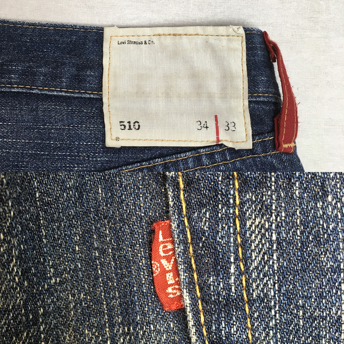 リーバイス 510 レッドループ 33/33 ジーンズ デニム ストレート