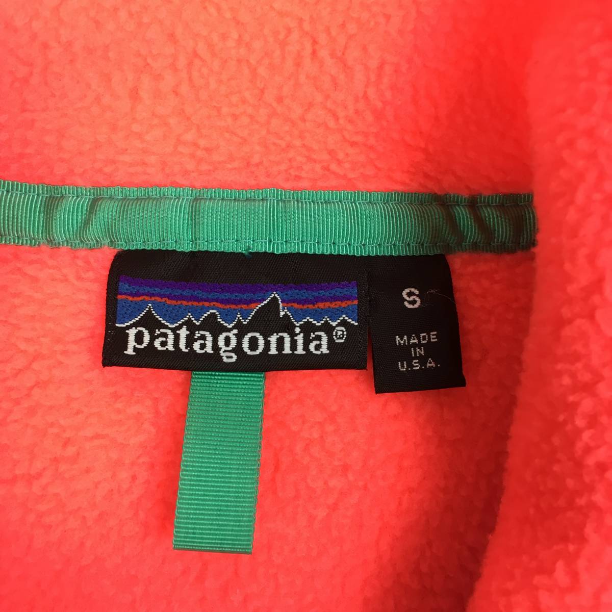 【80s/90s】patagonia パタゴニア シンチラ スナップT フリース 米国製 Sサイズ サーモンピンク/パープル USA_画像3
