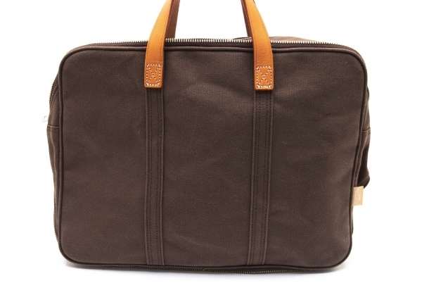 ポーターPORTER キャンバスレザーコンビ2WAYビジネスバッグ 茶