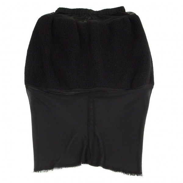  Comme des Garcons COMME des GARCONS volume knitted switch see-through skirt black S [ lady's ]