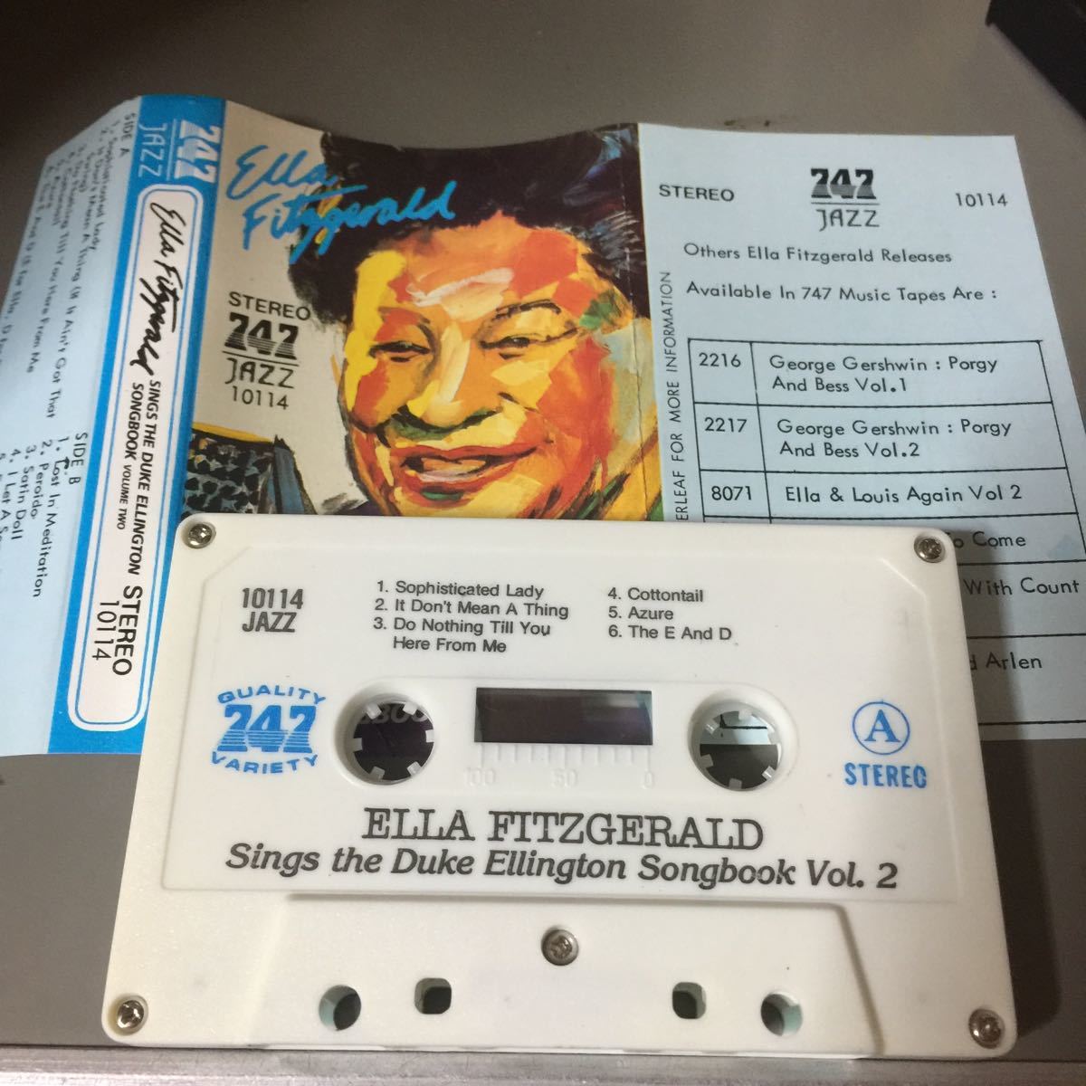 エラ・フィッツジェラルド シングス・デューク・エリンントン・ソングブック VOL.2 東南アジア盤カセットテープ_画像4