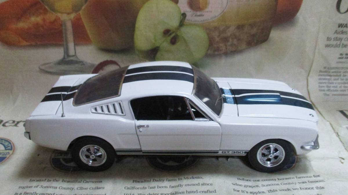 ☆絶版*フランクリンミント*1/24*1965 Shelby Mustang GT350 ホワイト/ガーズマンブルー_画像6