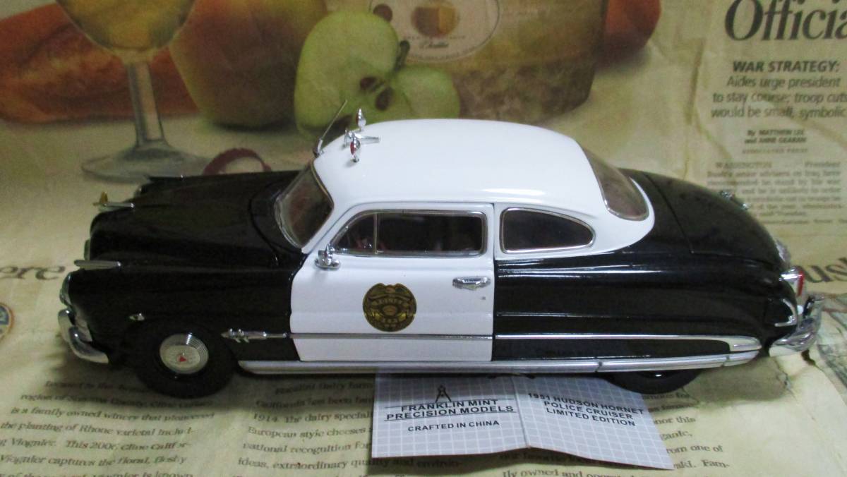 ★激レア絶版*フランクリンミント*1/24*1951 Hudson Hornet Police Cruiser*パトカー_画像5