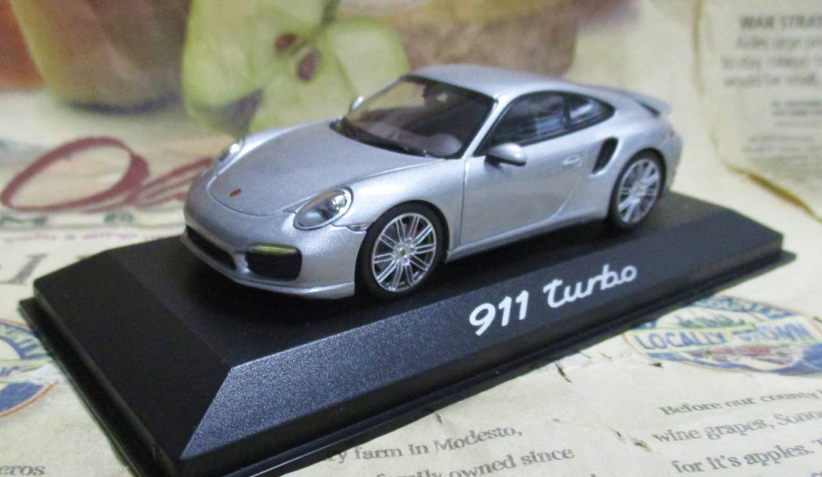☆レア絶版*ディーラー限定*Minichamps PMA*1/43*Porsche 911 (991) Turbo 2013 シルバー