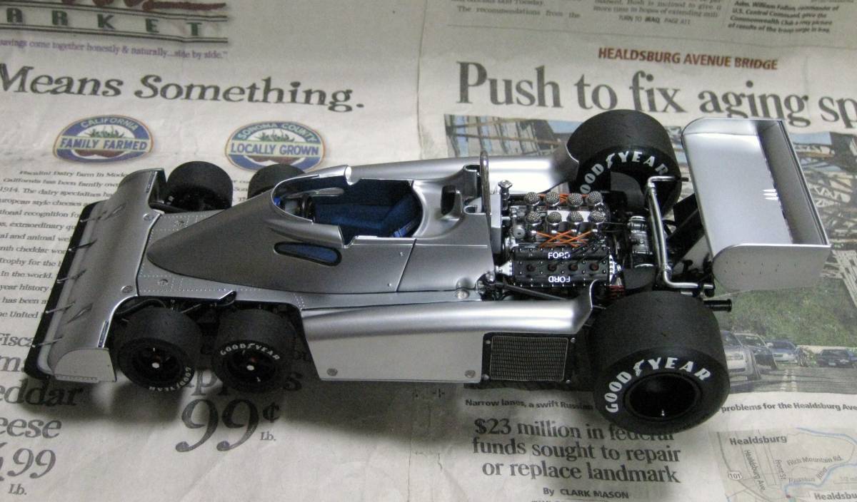 * очень редкий распроданный *EXOTO*1/18*1976 Tyrrell Ford P34 Aluminum Finish* aluminium ≠BBR