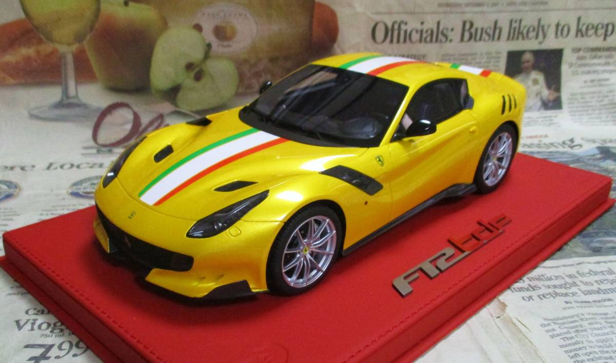 ★激レア絶版★世界10台*BBR*1/18*Ferrari F12 TDF ジャッロトリストラート*フェラーリ≠MR_画像1