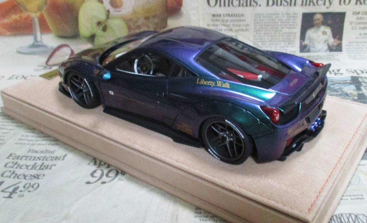 ★激レア絶版*世界50台*LB特注*Liberty Walk*1/18*Ferrari 458 Italia LB Works LB Performance カメレオン≠BBR,MR_画像2