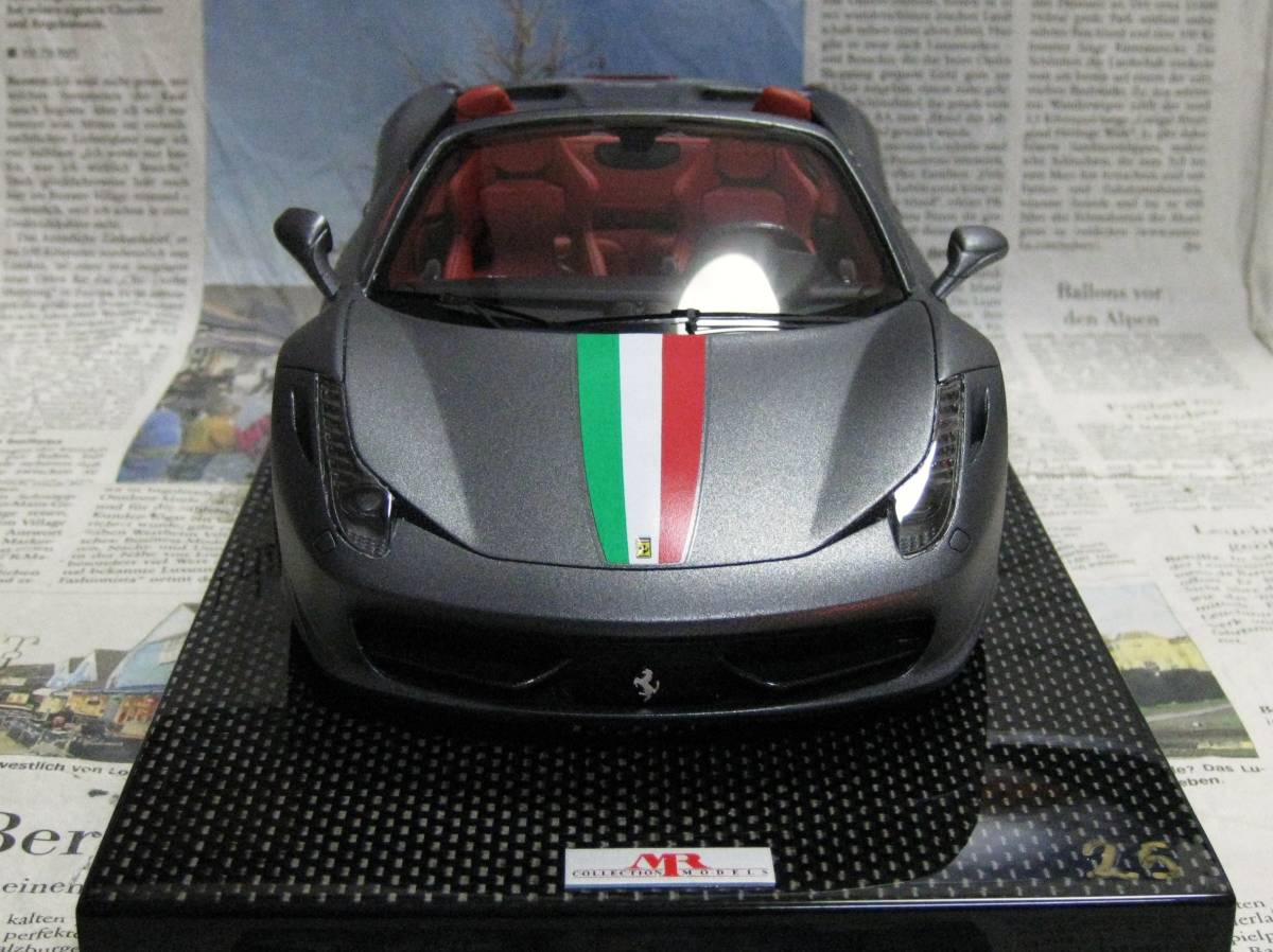 ☆絶版*世界25台☆MR*1/18*Ferrari 458 Spyder グレー ☆絶版*世界25台☆MR*1/18*Ferrari 458 Spyder グレー
