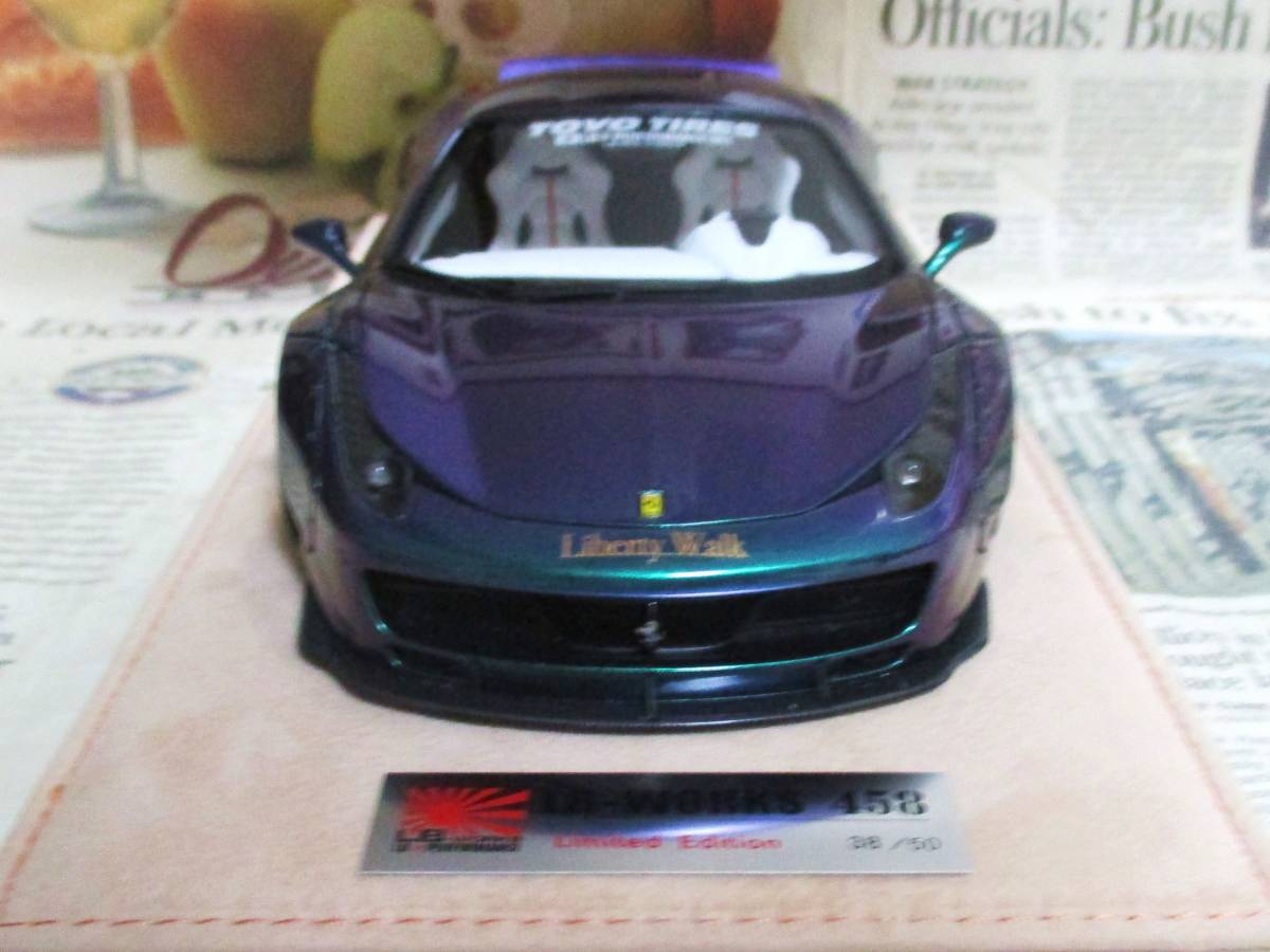 ☆激レア絶版*世界50台*LB特注*Liberty Walk*1/18*Ferrari 458 Italia