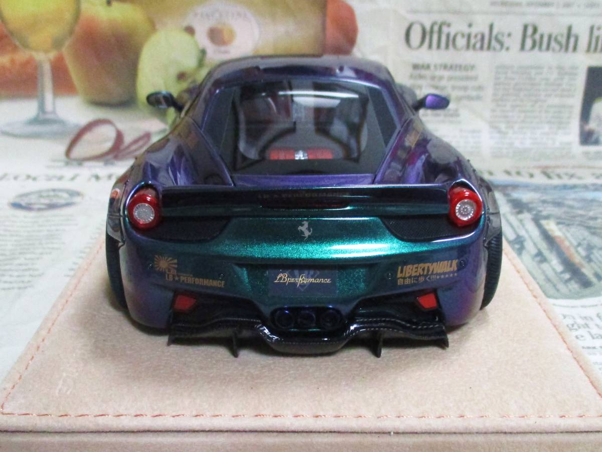 ★激レア絶版*世界50台*LB特注*Liberty Walk*1/18*Ferrari 458 Italia LB Works LB Performance カメレオン≠BBR,MR_画像4