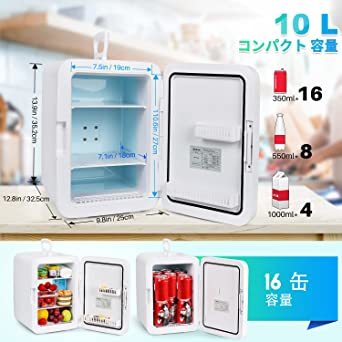 ブラック AstroAI 冷蔵庫 小型 ミニ冷蔵庫 小型冷蔵庫 冷温庫 0 ℃~60℃ 10L 化粧品 小型でポータブル 家庭 _画像3