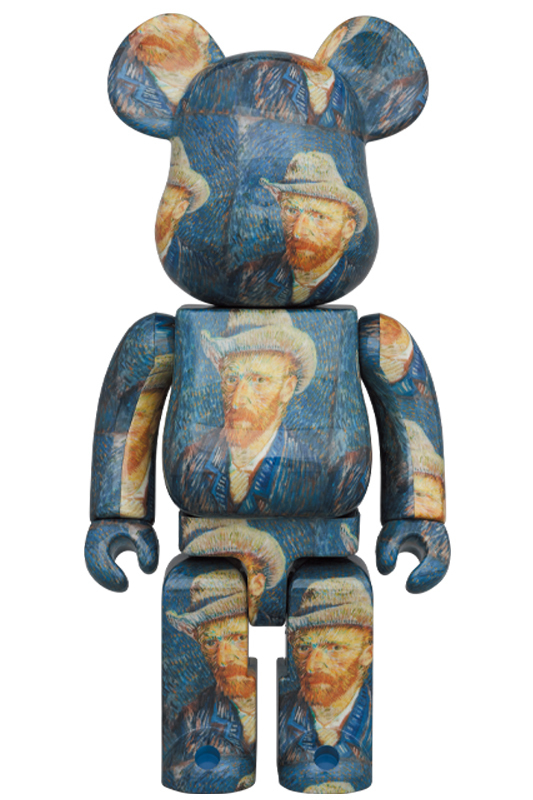 完璧 BE@RBRICK Van 1000% Hat Felt Grey with Self-Portrait Museum