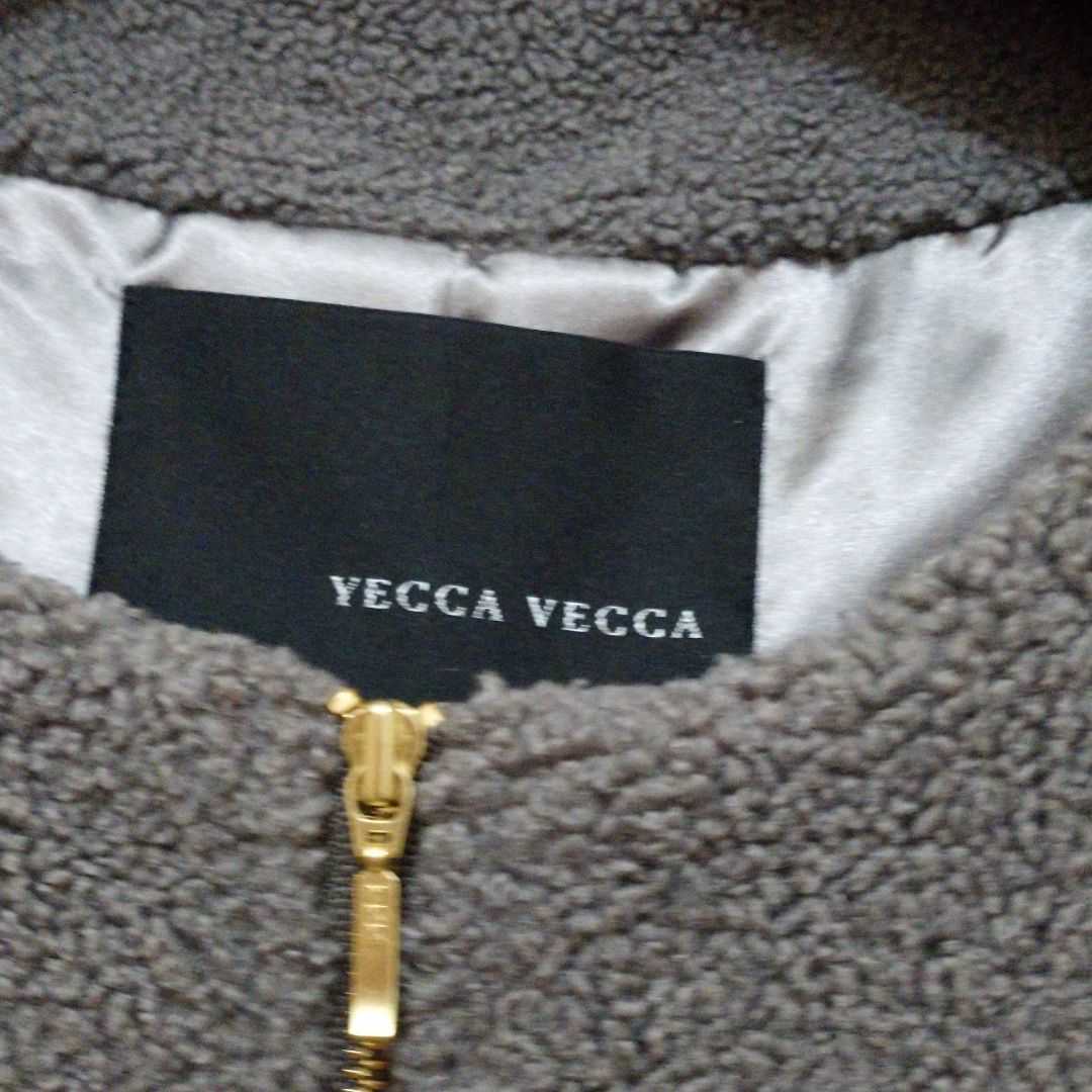 美品/イェッカヴェッカ YECCA VECCA ボア コート ノーカラーコート_画像3